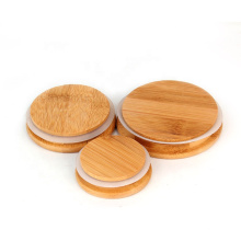 Customized bamboo wooden lids for glass jars and glass bottles and candle jars